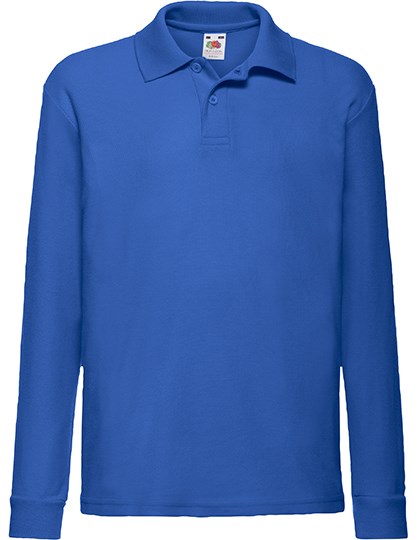 Fruit of the Loom - Kids´ Long Sleeve 65/35 Polo